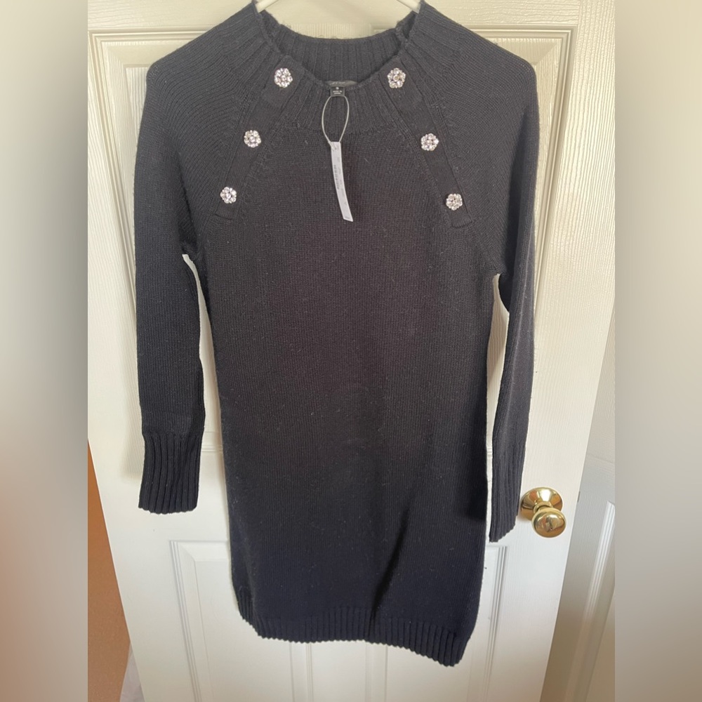 J. Crew jewel shoulder sweater dress, NWT, Small